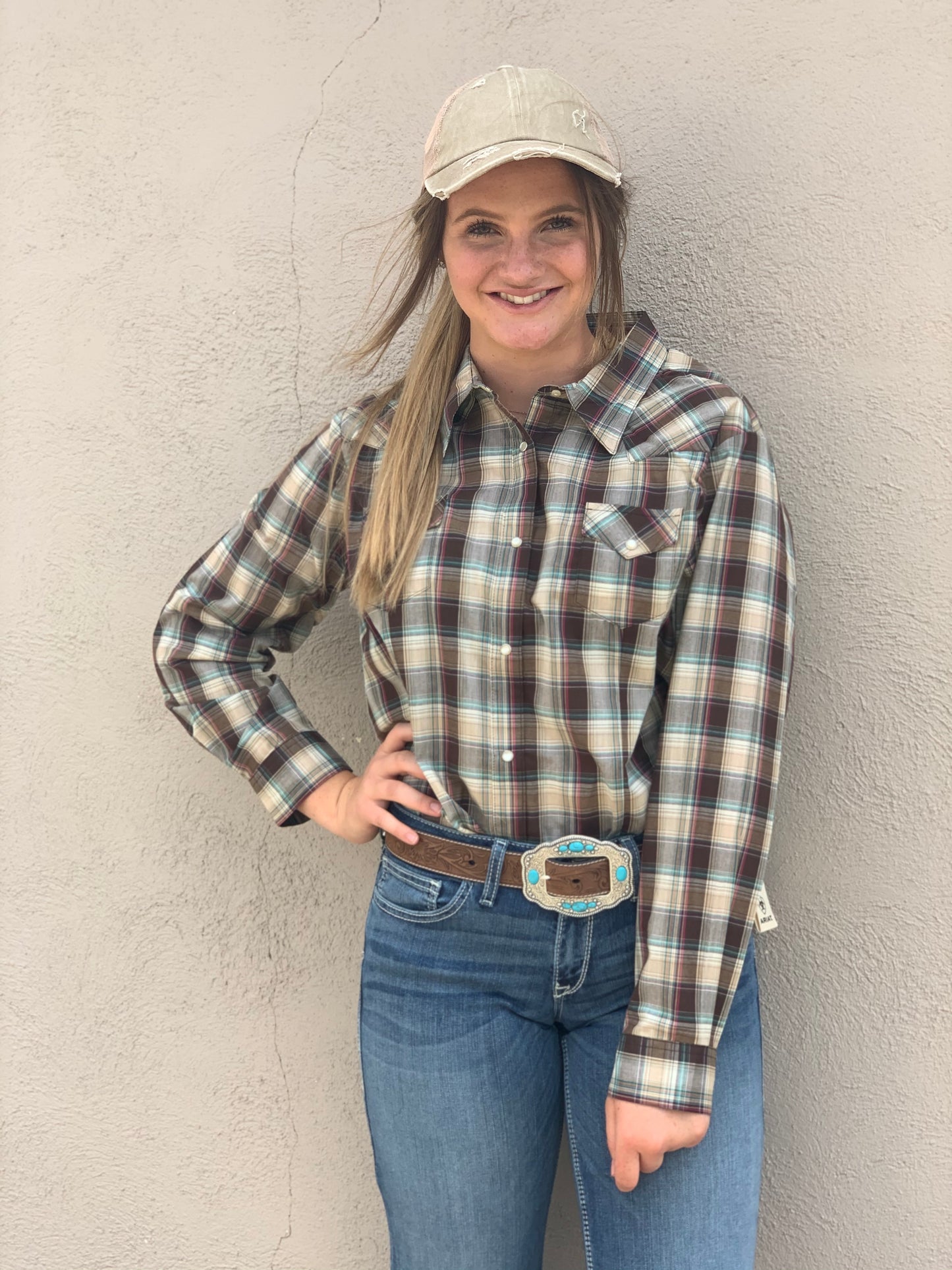 Women's Wrangler Multi-Color Plaid Western Snap Shirt (Multiple Colors)