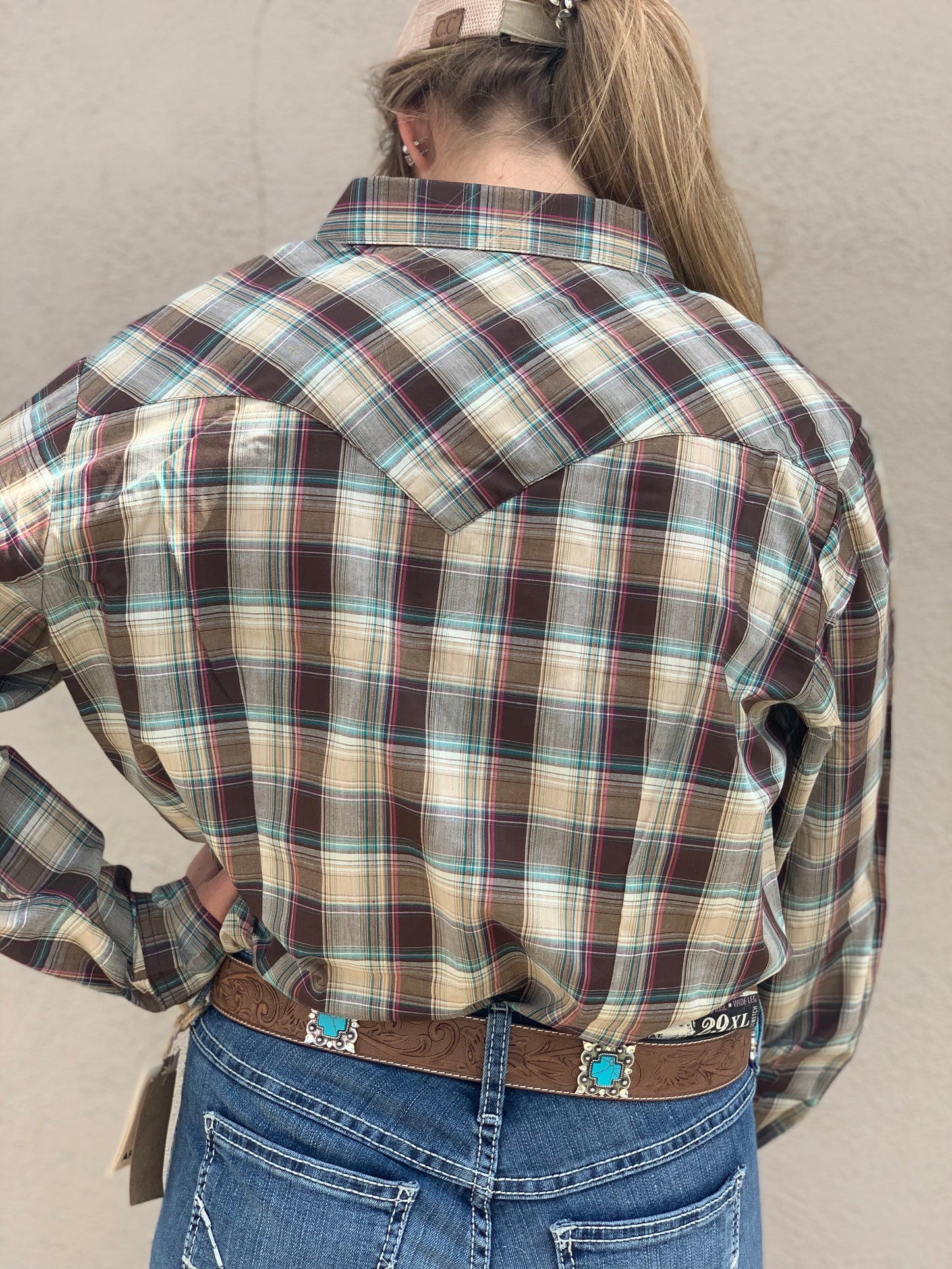 Women's Wrangler Multi-Color Plaid Western Snap Shirt (Multiple Colors)