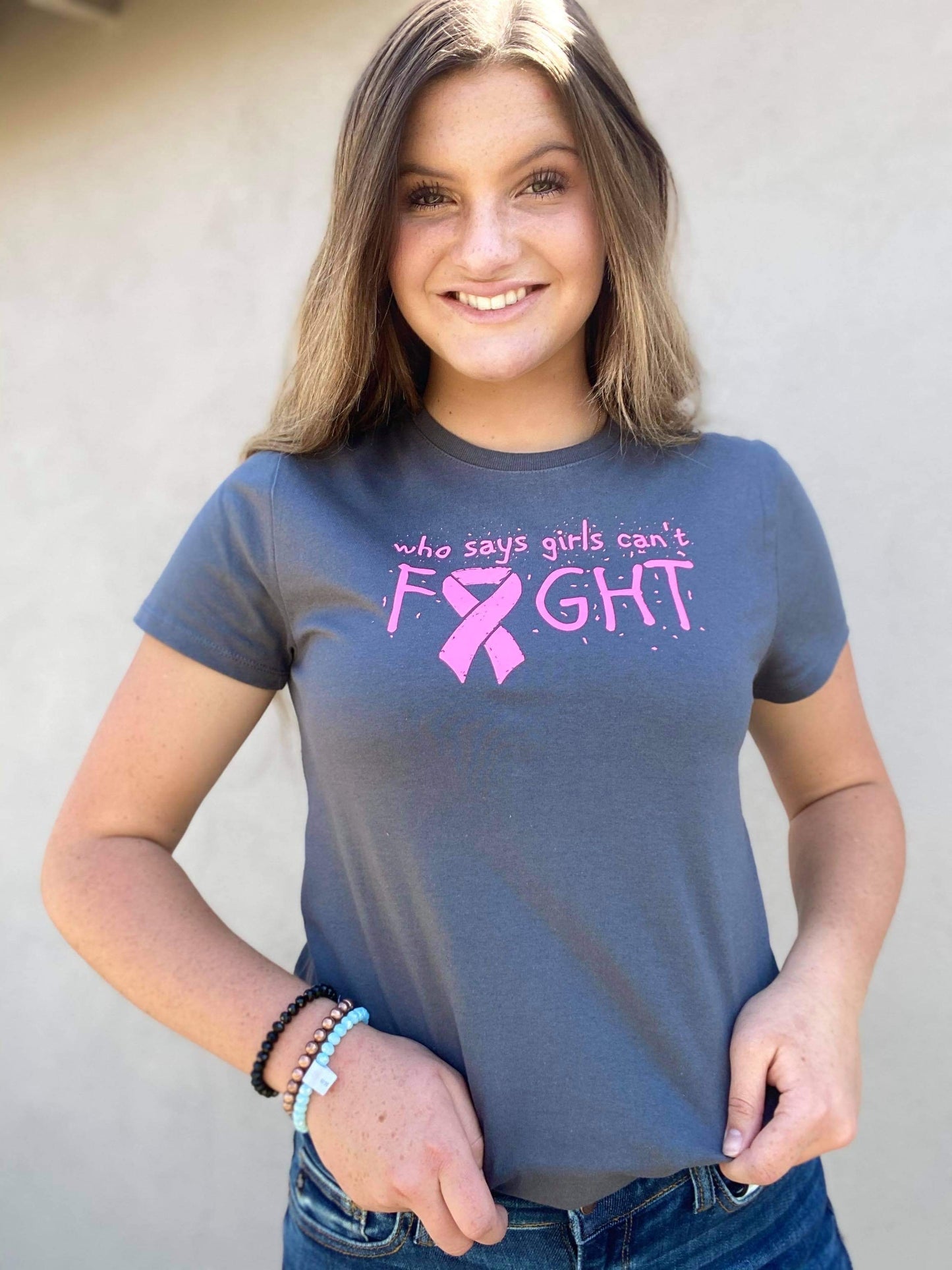 Who Says Girls Can't Fight Breast Cancer tee