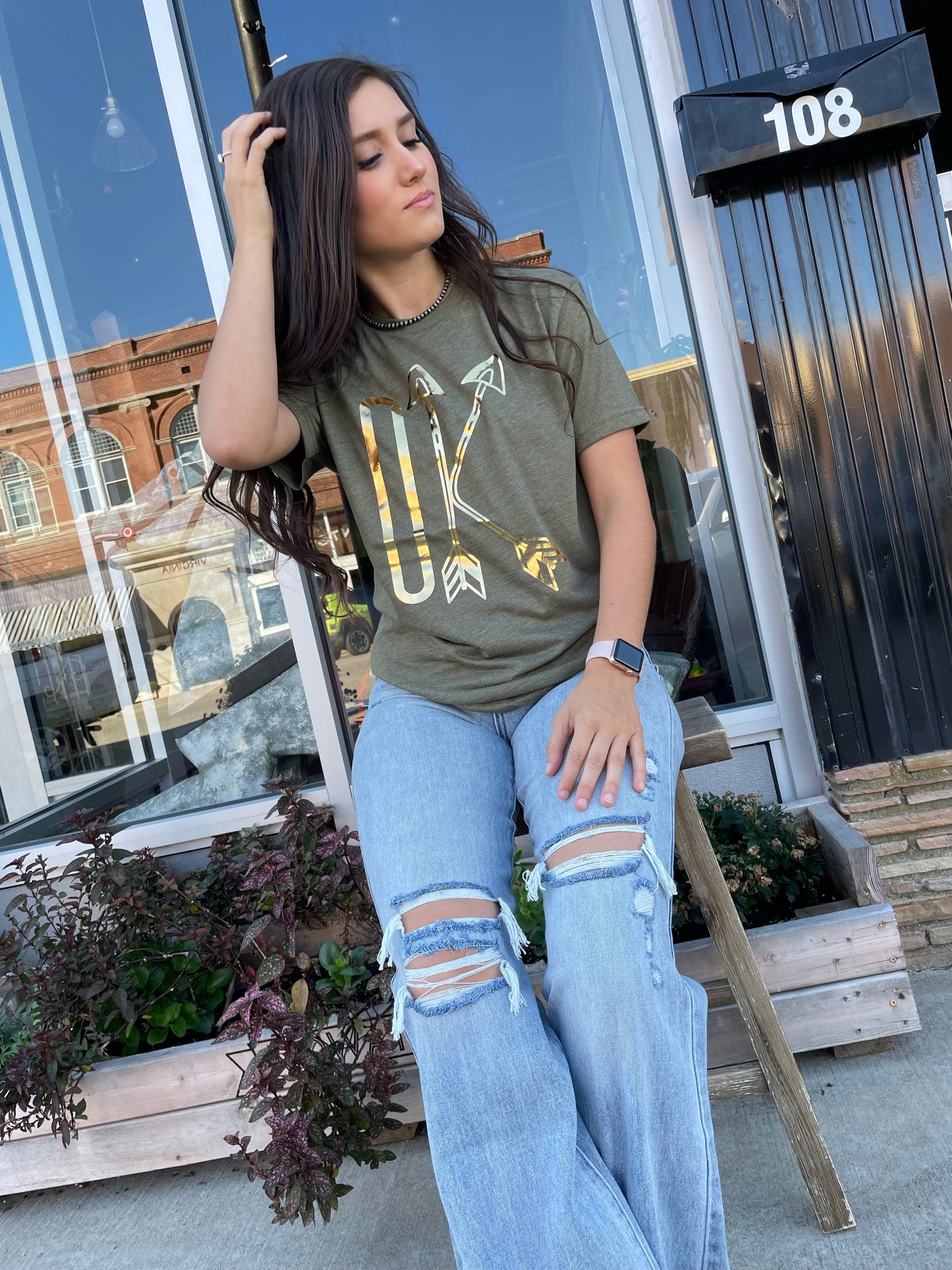 Military Green Oklahoma Graphic tee