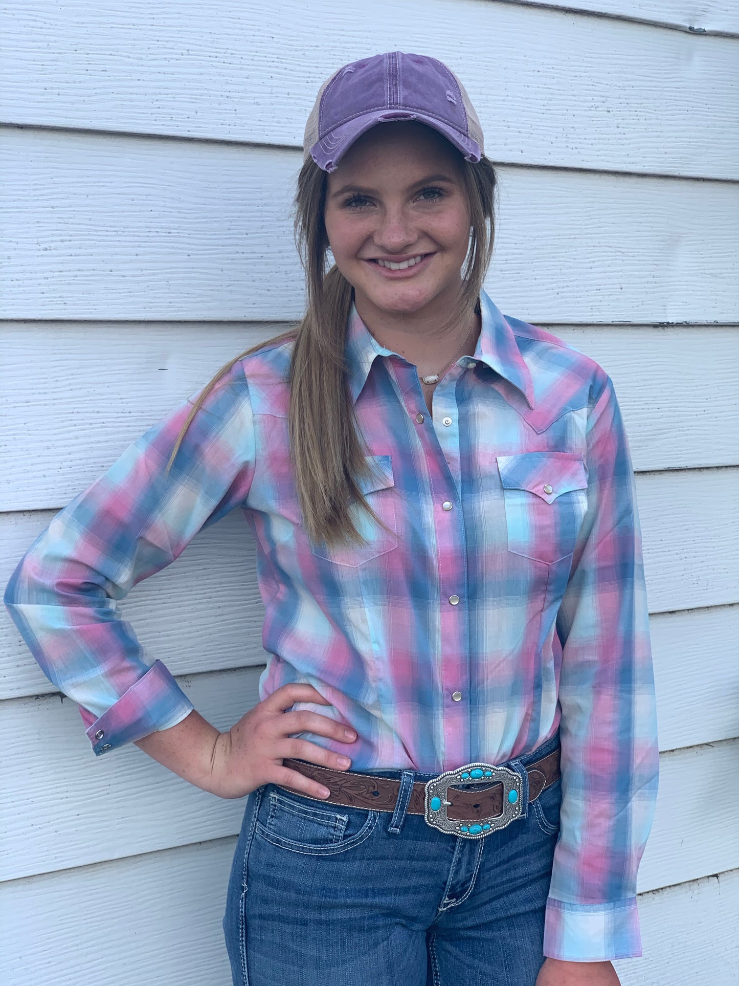 Women's Wrangler Multi-Color Plaid Western Snap Shirt (Multiple Colors)
