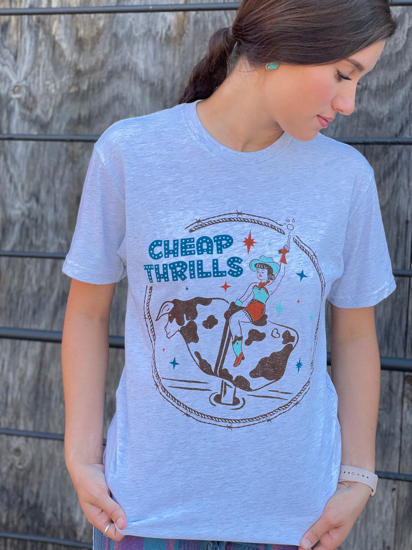 Cheap Thrills Retro Cowgirl Tee