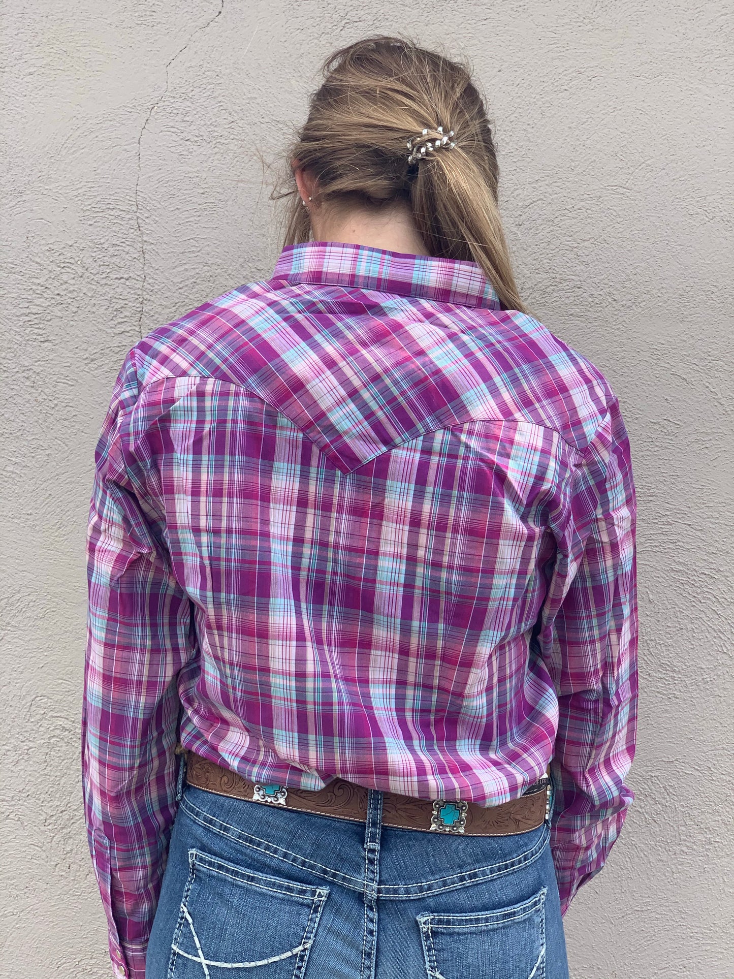 Women's Wrangler Multi-Color Plaid Western Snap Shirt (Multiple Colors)