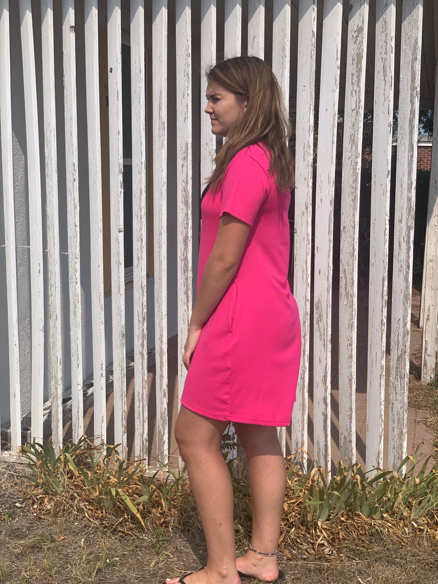 Crazy Train Pretty in Pink Pocket Dress