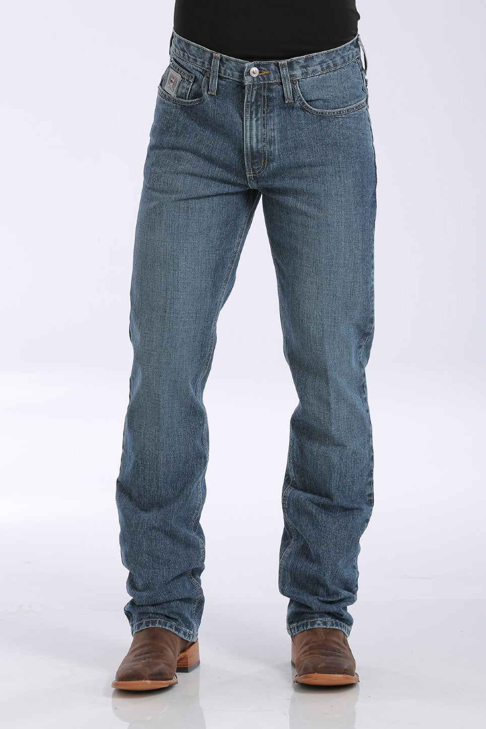 Cinch Men's Slim Fit Silver Label Jeans, Medium Stone Wash Jeans