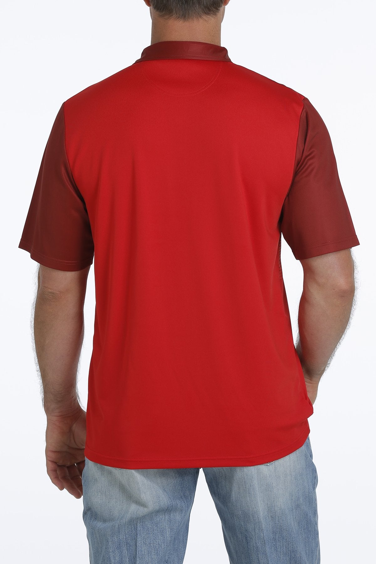 Men's Cinch Arenaflex Polo - Red Stripe
