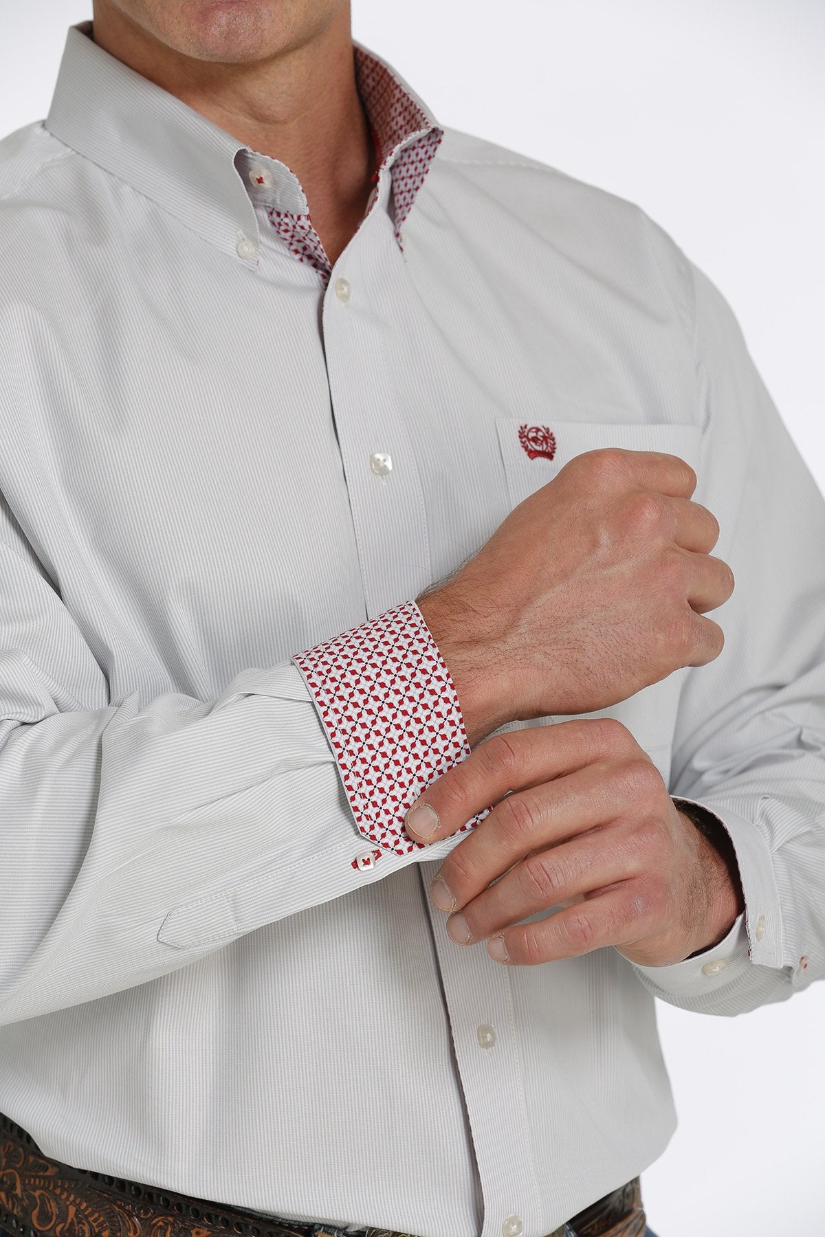 The Mens Cinch Light Blue Striped Button Down