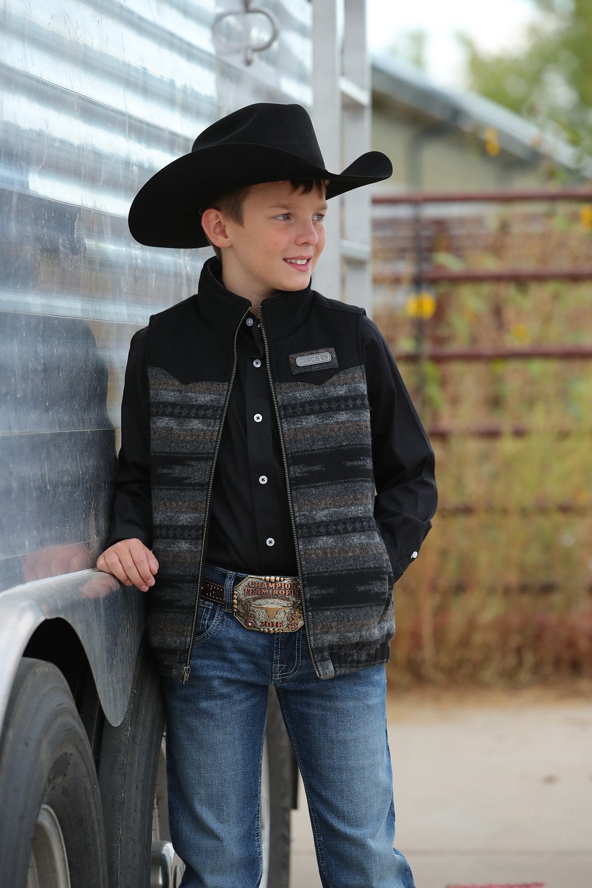 The Boys Cinch Stripe Wooly Blanket Vest