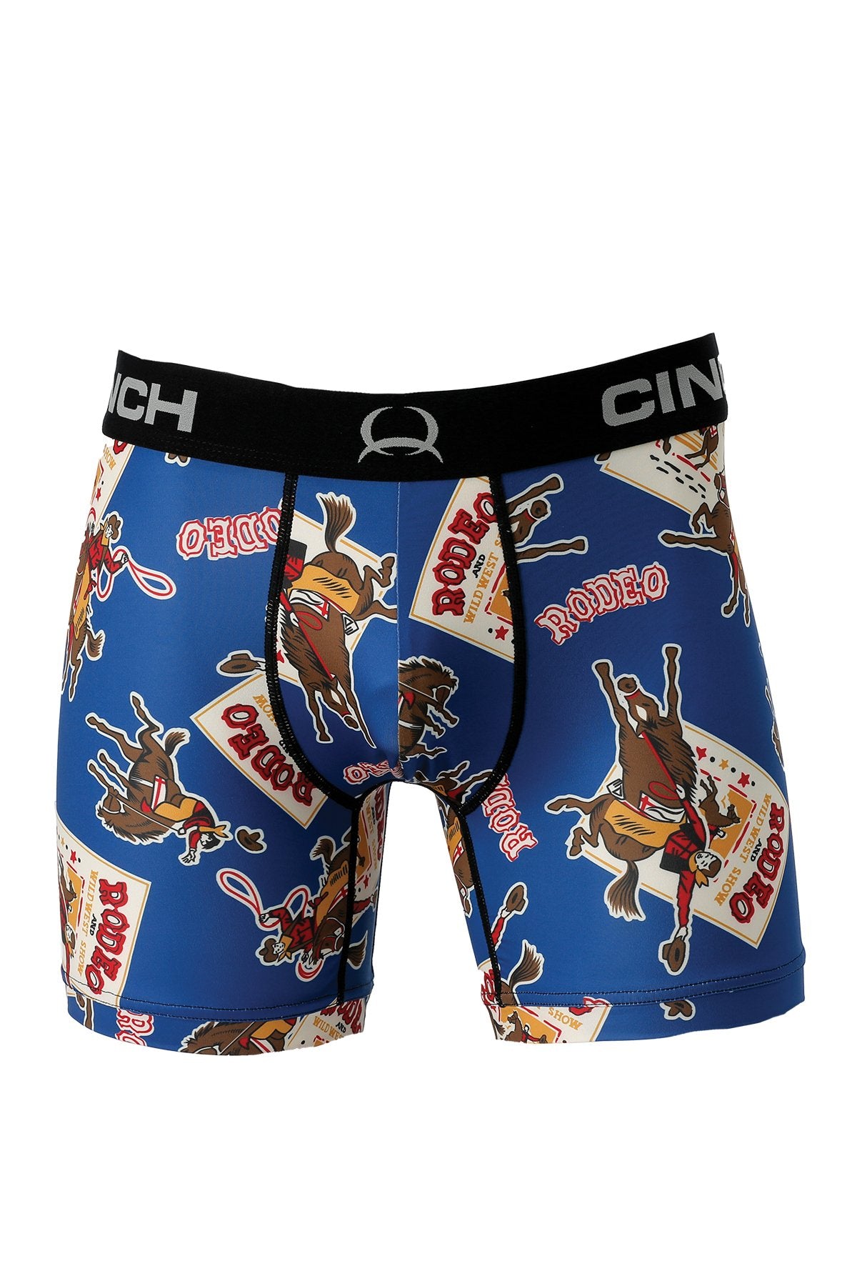Cinch Mens Navy with Rodeo Print 6" Boxer Briefs