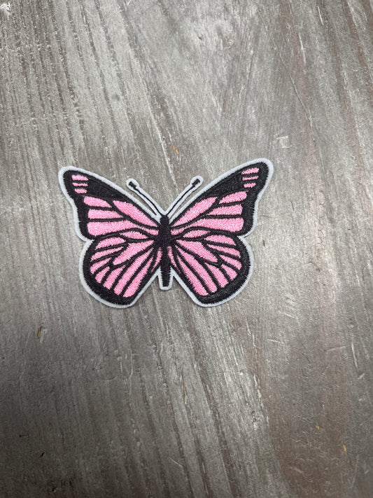 The Trucker Hat Patches Light Pink Butterfly Patch Iron On