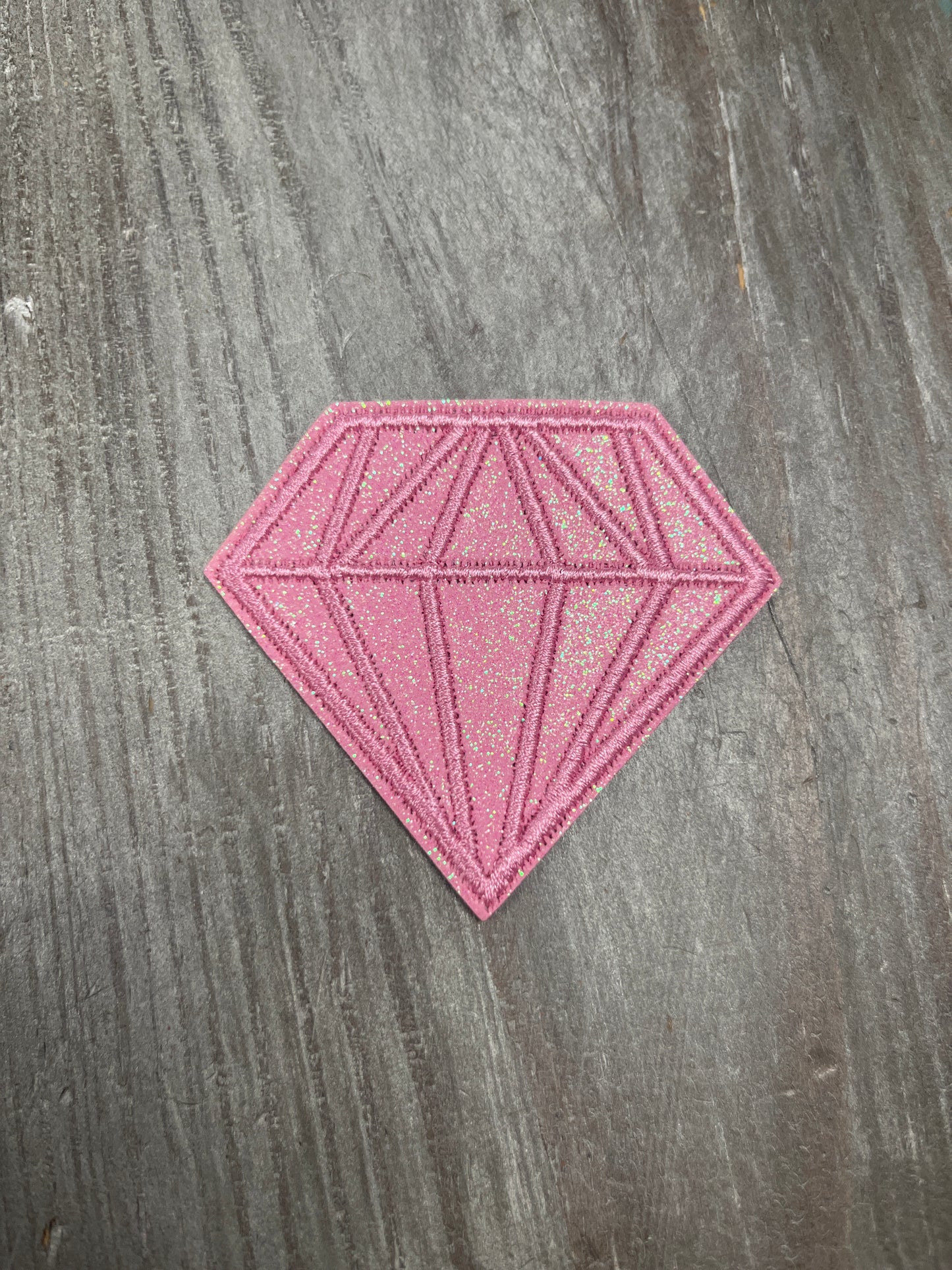 The Pink Glitter Diamond Patch Small Trucker Hat Patches Iron On