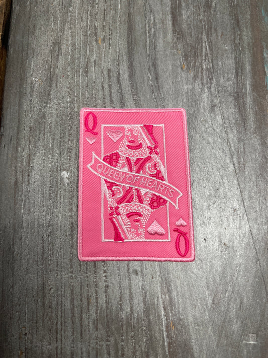 The Pink Queen of Hearts Patch Trucker Hat Patches Iron On Patch
