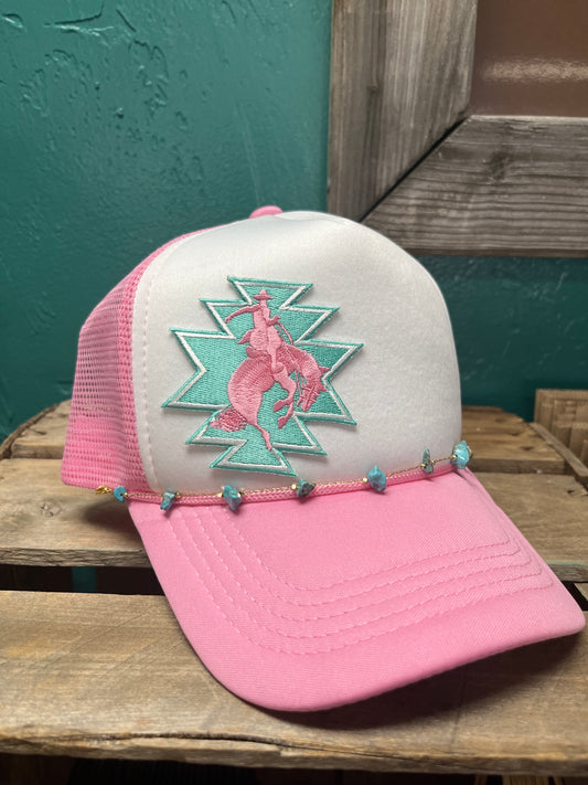 The Pink Two Tone Custom Bronc Hat