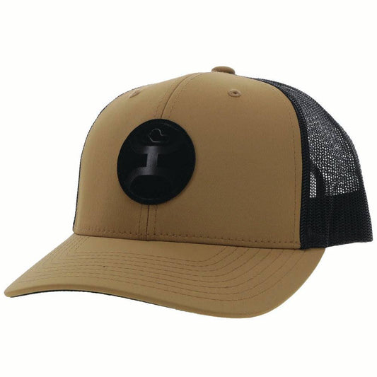 The HOOey Blush Tan/Black 5-Panel Trucker Cap/Hat