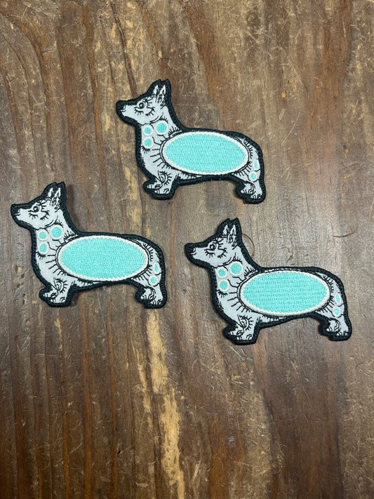 The Turquoise Corgi Patch