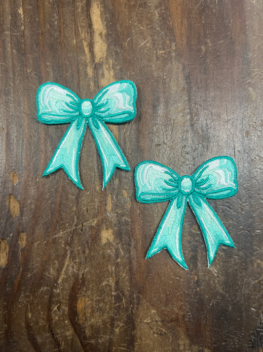 Turquoise Bow Patch