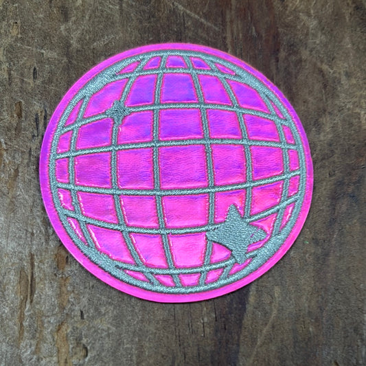 The Iridescent Hot Pink Disco Ball Patch