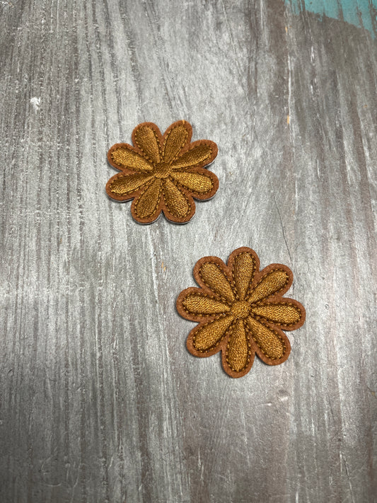 The Brown Daisy Flower Embroidery Trucker Hat Patch