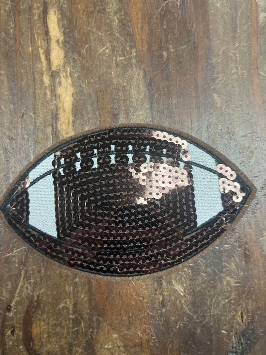 Small Sequin Football Game Day Patch