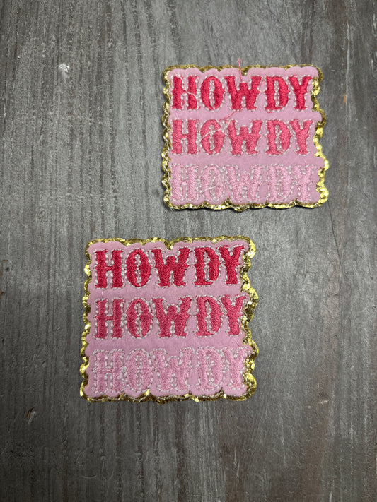 The Trucker Hat Patches Sequins Howdy Cowgirl Embroidery Patch