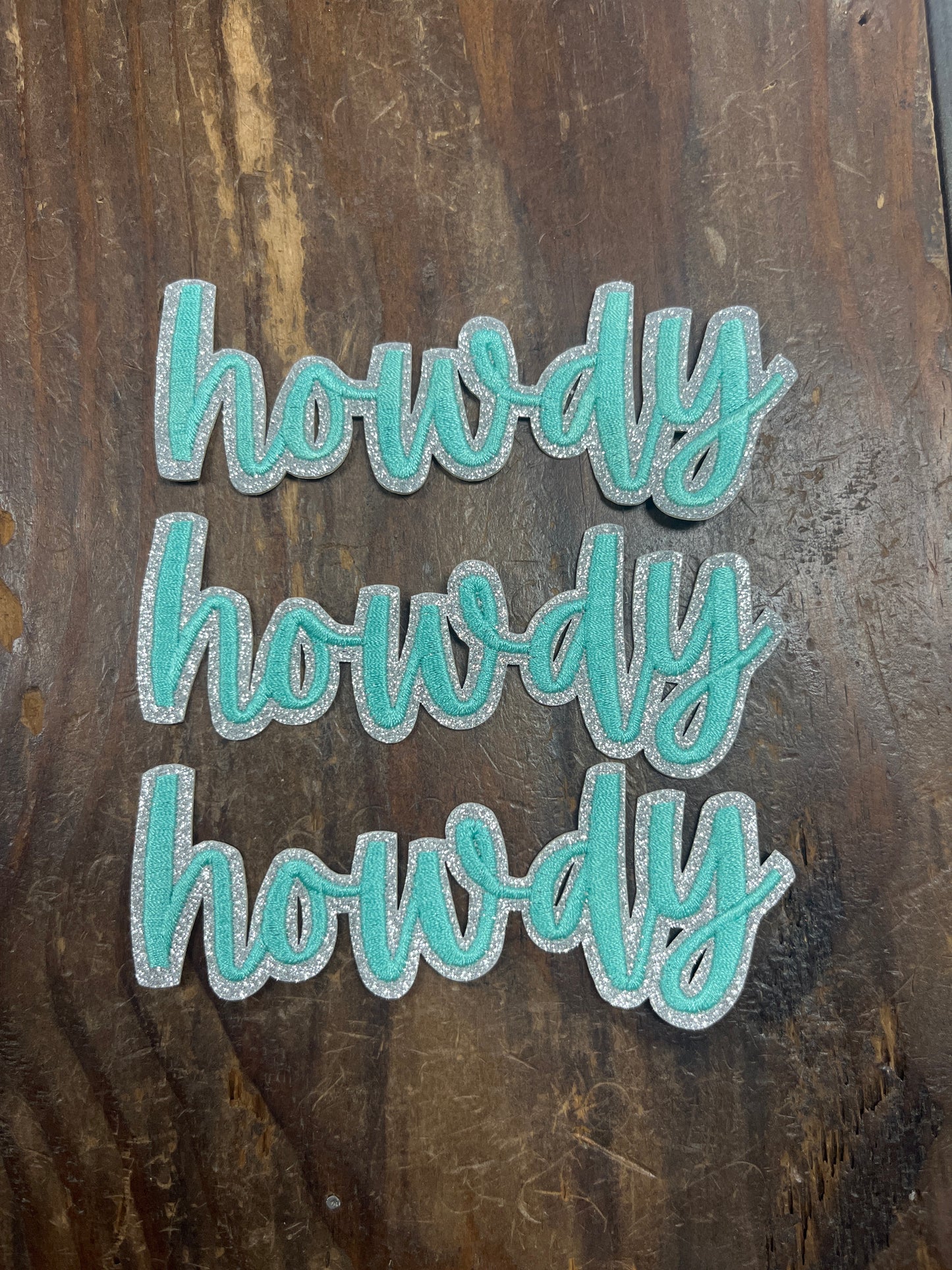 Howdy Sticker Adhesive Glitter Patch