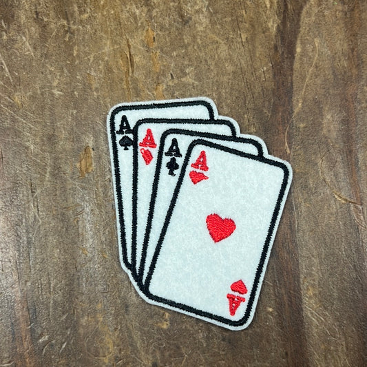 The Small Ace Four of a Kind Playing Card Patch