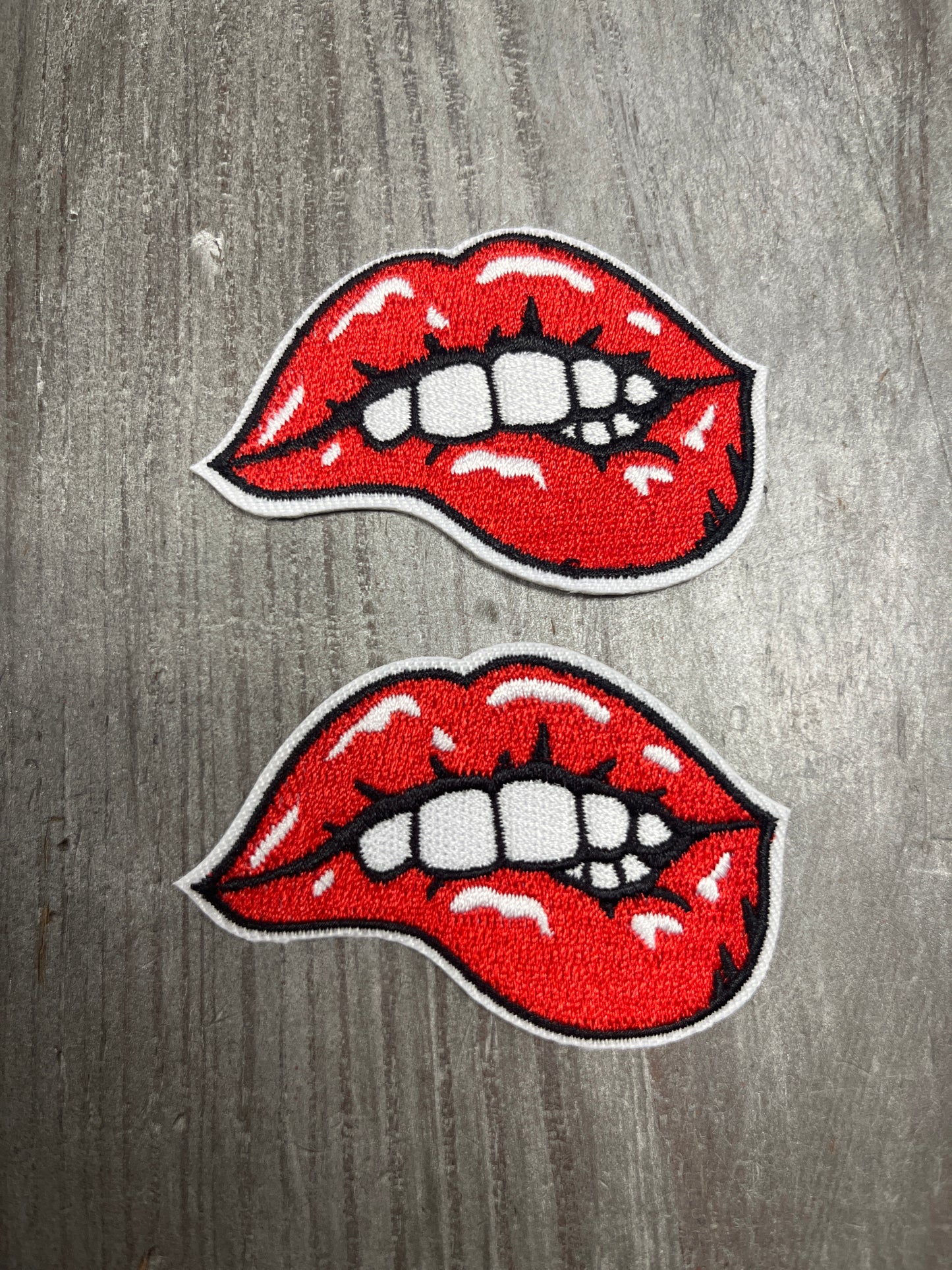 The Trucker Hat Patches Red Lips Embroidery Patch Iron On