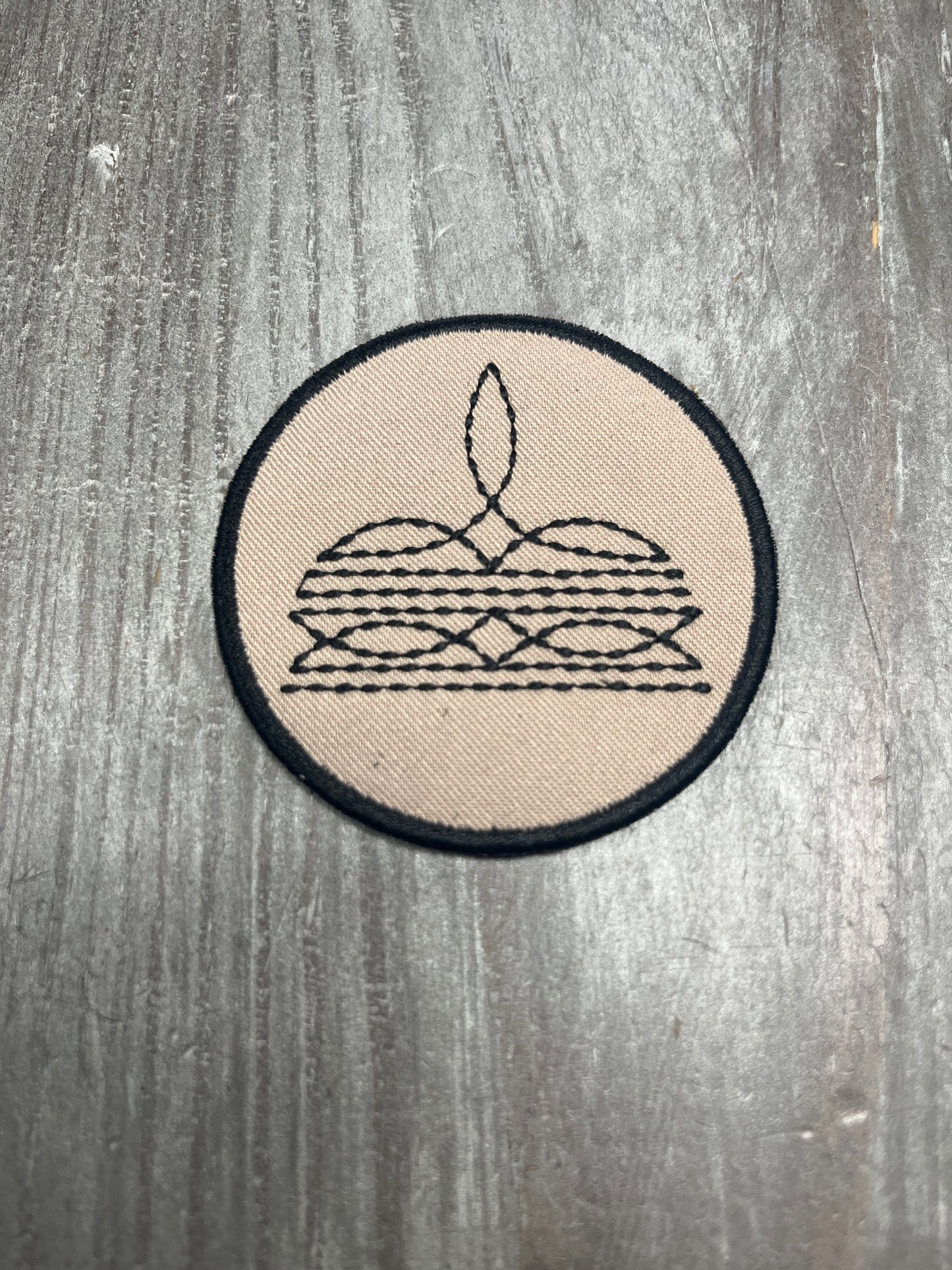 The Tan Boot Stitch Patch