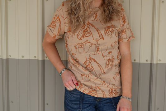 The Doodle Dos Saddle Tee