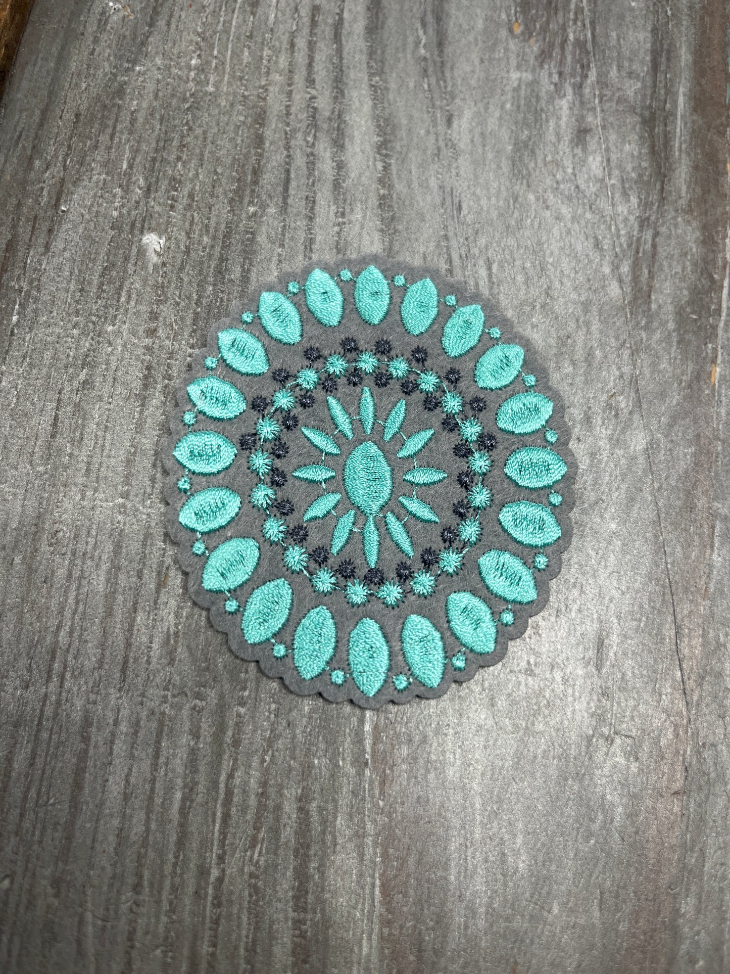 The Oval Turquoise Jewelry Western Trucker Hat Patch Iron On