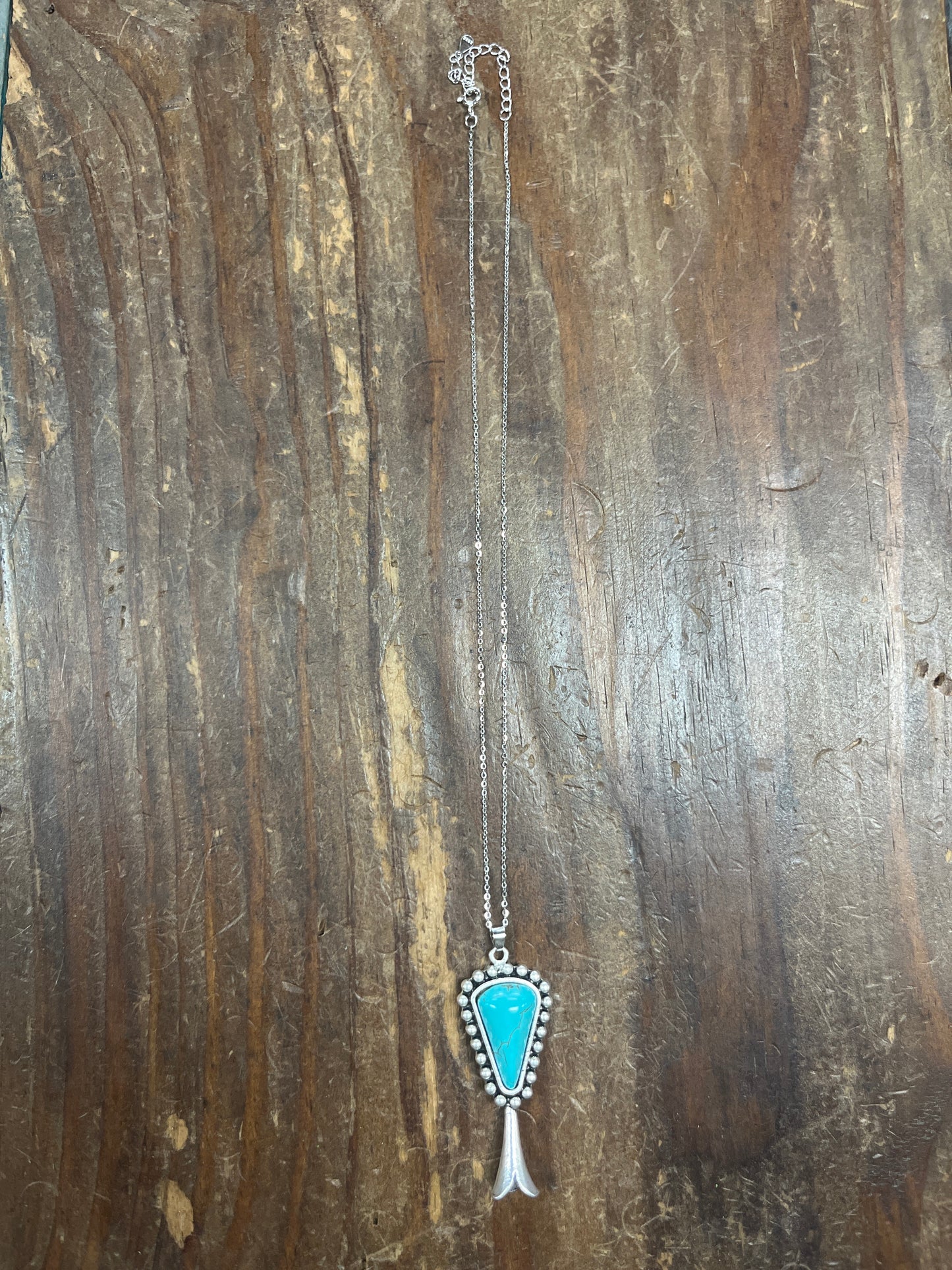 The Sterling Silver Squash Blossom Turquoise Necklace