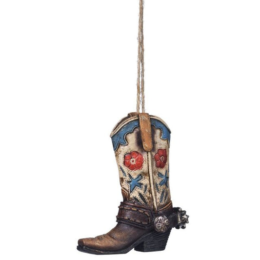 Floral Boot Christmas Ornament