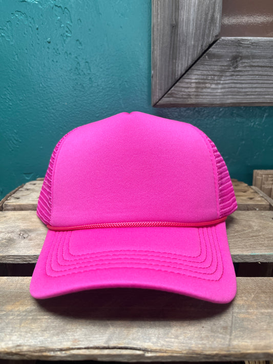 Classic Foam Solid Hot Pink Trucker Hat