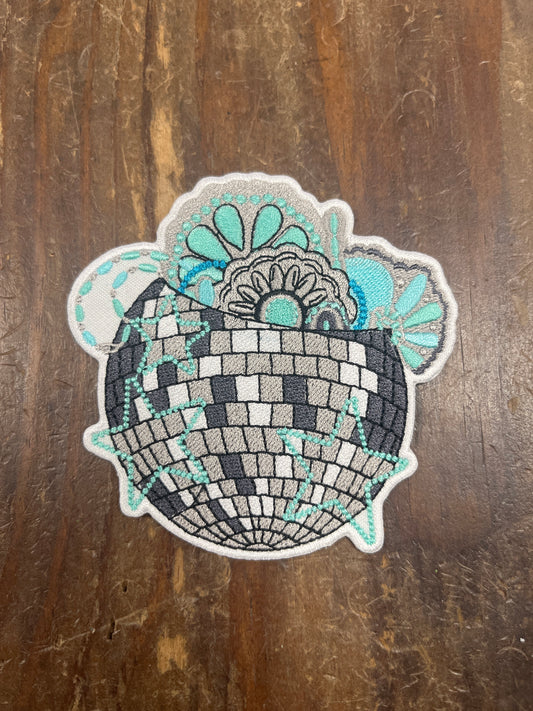 Disco Ball Turquoise Jewelry Patch