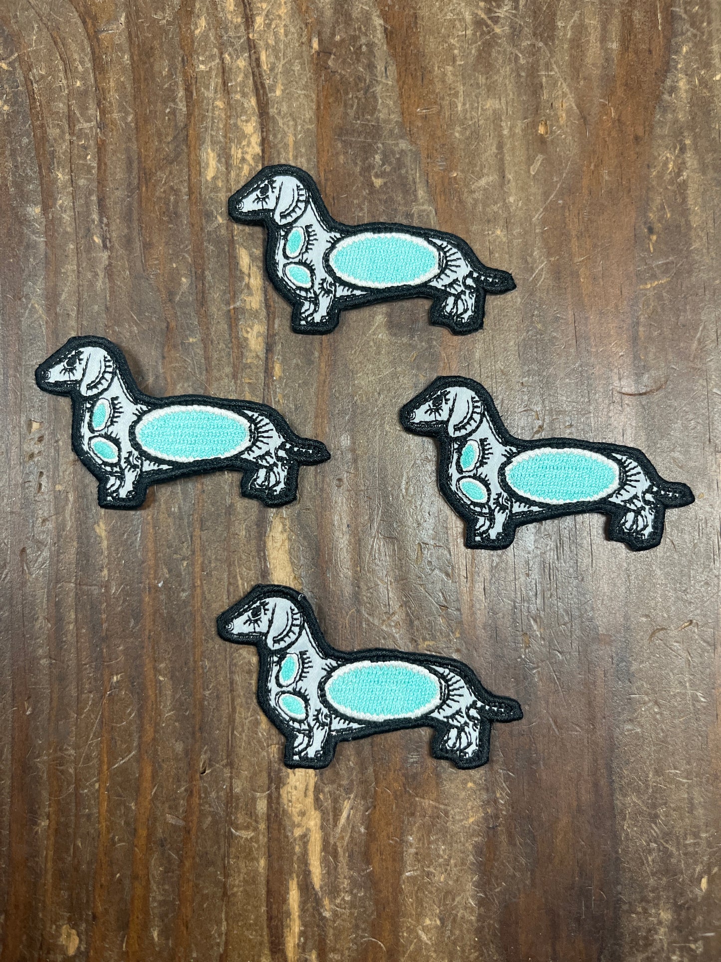 The Dachshund Turquoise Stone Patch