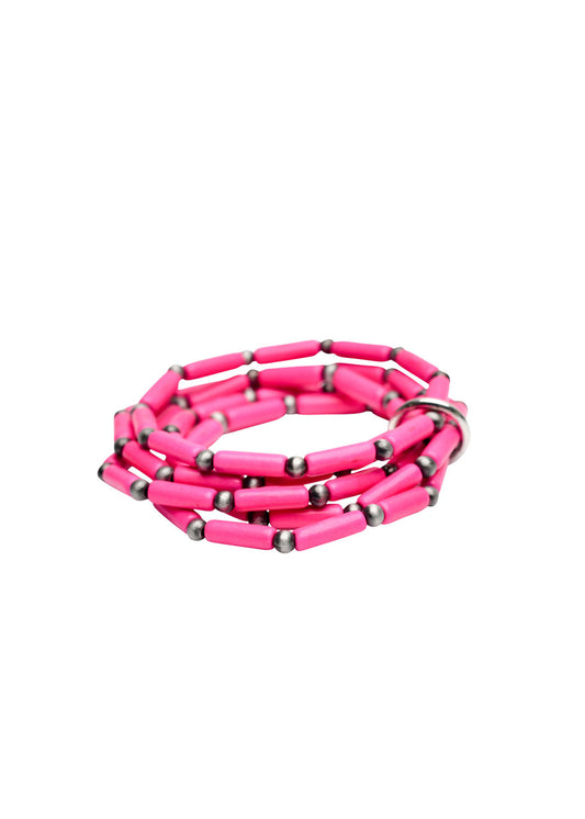 The Pink Tube 5 Strand Stretch Bracelet