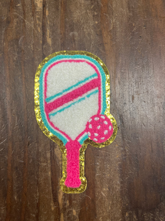 Pink and Turquoise Pickleball Paddle Patch