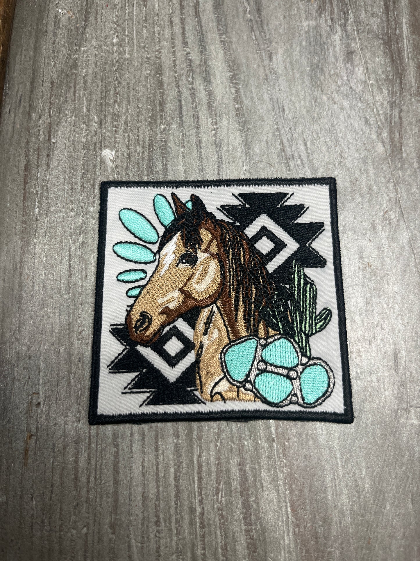 The Square Aztec Horse Patch