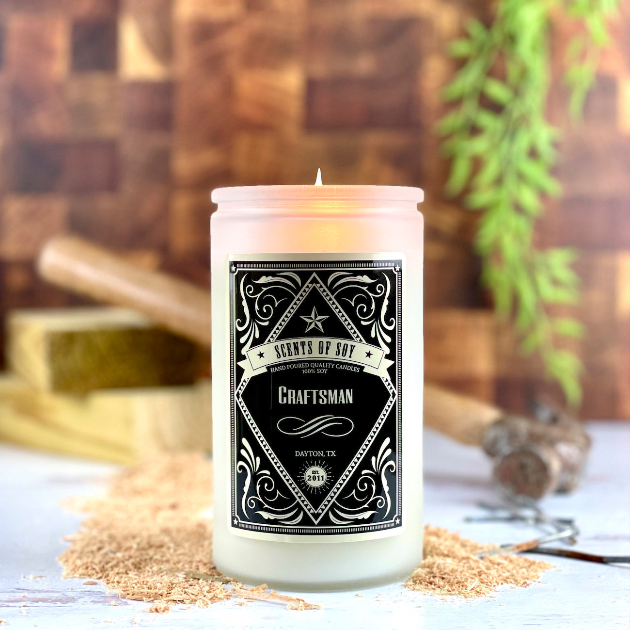 Rustic Tall Glass Soy Candle (Multiple Scents)