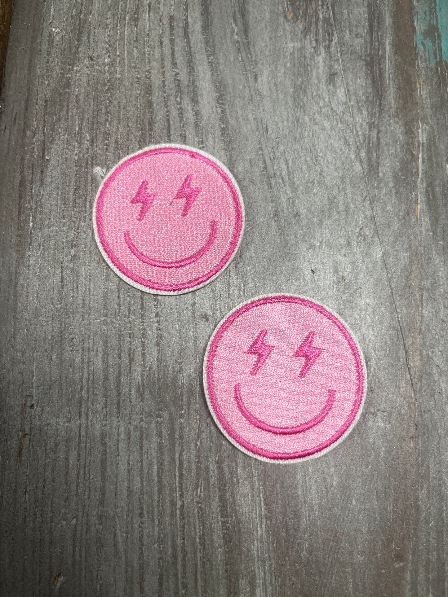 The Trucker Hat Patches Pink Lightning Bolt Face Patch