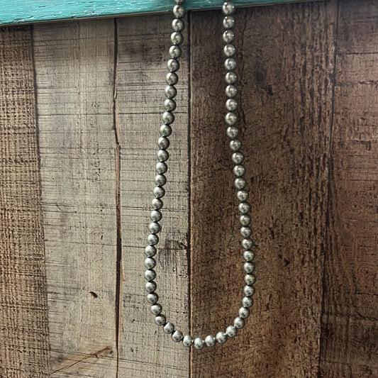 The Argentine Silver Navajo Pearls Necklace