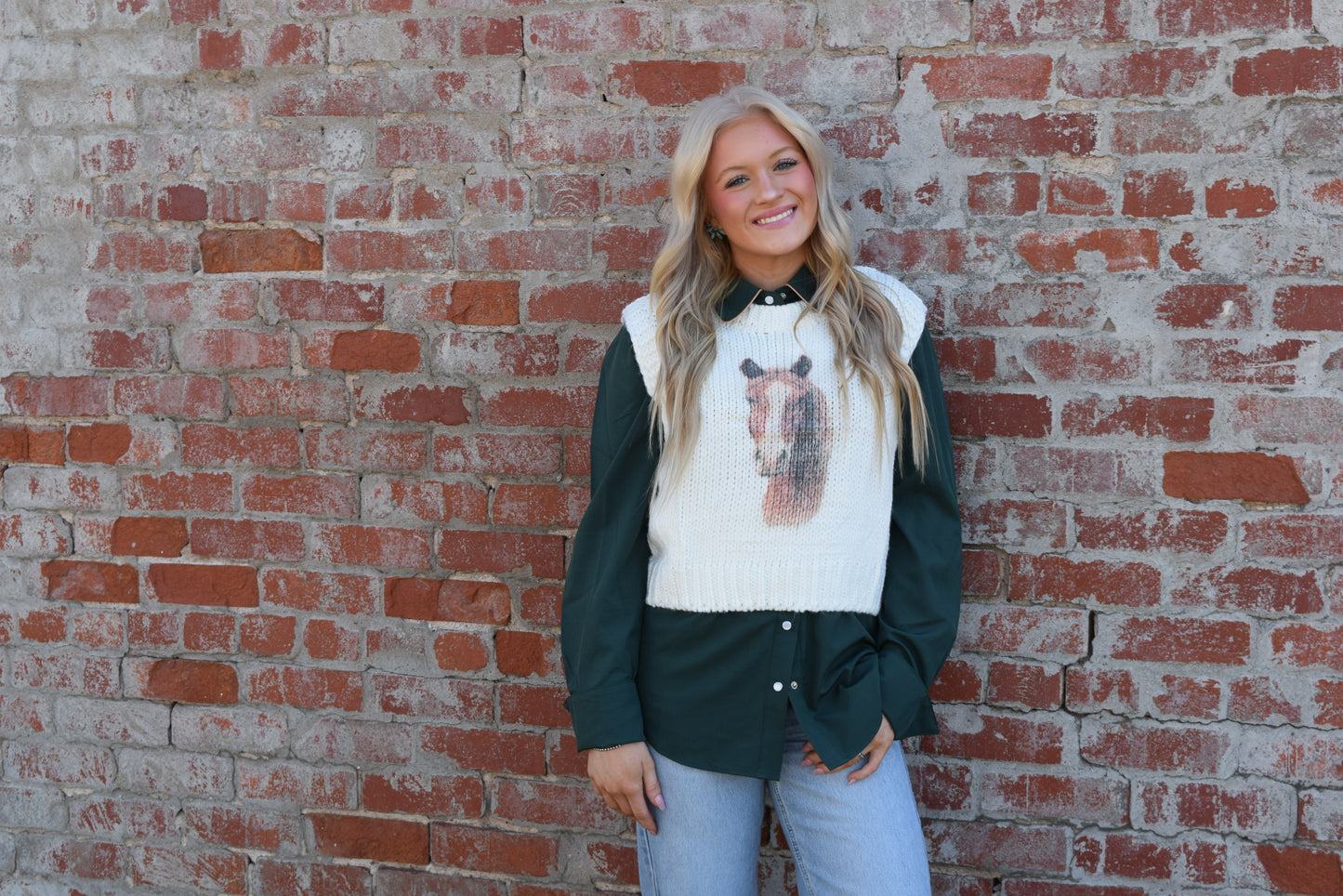 The Horse Knit Sweater Vest