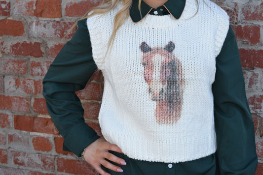 The Horse Knit Sweater Vest