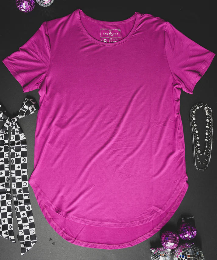 The Pecos Magenta Basic Tee