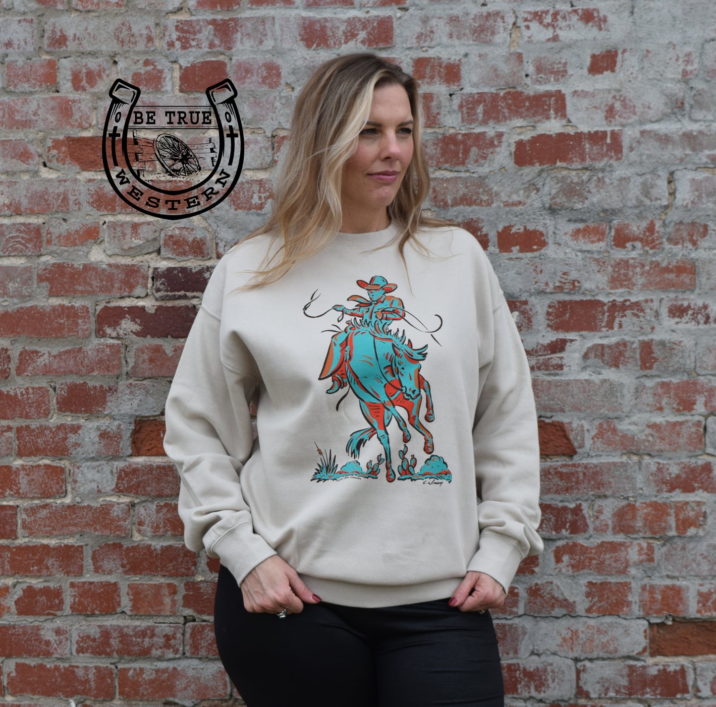 The Sunset Cowboy Crewneck Sweater