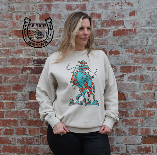 The Sunset Cowboy Crewneck Sweater