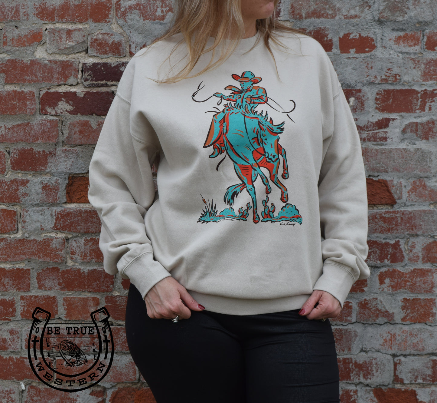 The Sunset Cowboy Crewneck Sweater