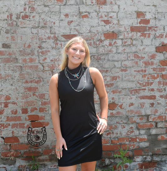 The Leather Lust Midnight Dress