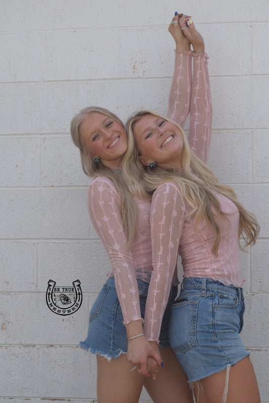 The Dusty Rose Lace Top