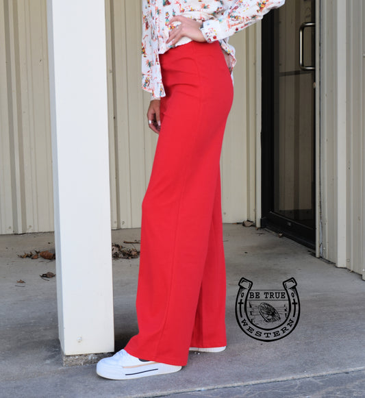 The Cowboy Comfort Red Pants